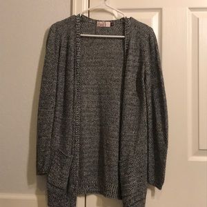 Gray Knit Cardigan